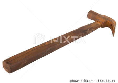 hammer wood Dirty old isolated on white background hammer wood Dirty old isolated on white background 133013935