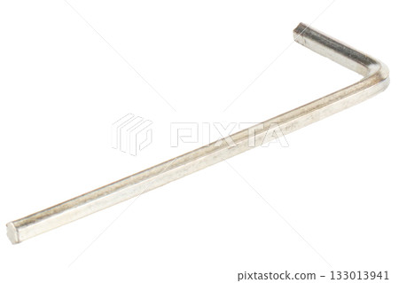 Hex key Dirty Old isolated on white background 133013941