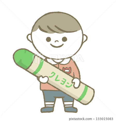 幼稚園小朋友拿蠟筆 133015083