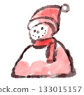 融化的水彩雪人 133015157