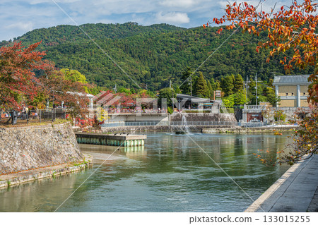 Autumn scenery of Lake Biwa Canal, Kyoto City 133015255