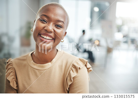 Face, portrait and smile of black woman in office with pride for career, job or profession. Business, entrepreneur and happy, confident and proud female professional from Nigeria with success mindset Face, portrait and smile of black woman in office with pride for career, job or profession. Business, entrepreneur and happy, confident and proud female professional from Nigeria with success mindset 133015575