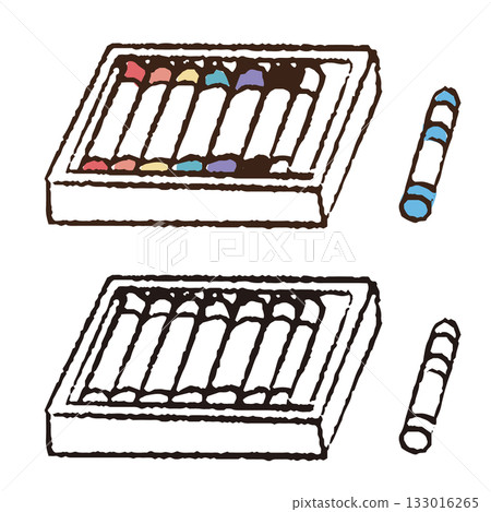 Hand-drawn crayons 133016265
