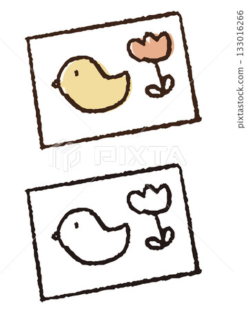 Hand-drawn children's drawings 133016266