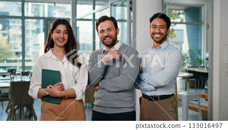 Team, portrait and happy business people in office, about us or solidarity with insurance broker. Group, smile or staff in company with collaboration, our vision or confidence with claims consultants Team, portrait and happy business people in office, about us or solidarity with insurance broker. Group, smile or staff in company with collaboration, our vision or confidence with claims consultants 133016497