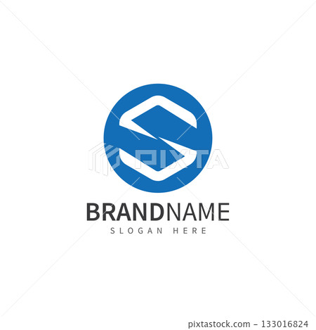 s letter logo s blue logo template vector illustration icon 133016824