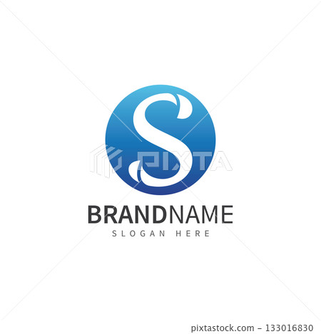 s letter logo s blue logo template vector illustration icon 133016830
