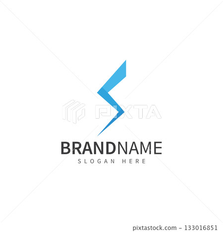 s letter logo s blue logo template vector illustration icon 133016851