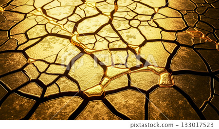 Gold abstract texture, luxury background, golden kintsugi pattern, cracked surface, rich mosaic, elegant glamour, modern design, metallic wallpaper, shiny 133017523