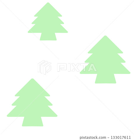 淺綠色插圖,描繪了多棵畸形針葉樹 淺綠色插圖,描繪了多棵畸形針葉樹 133017611