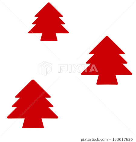 Illustration of multiple deformed coniferous trees in dark red Illustration of multiple deformed coniferous trees in dark red 133017620