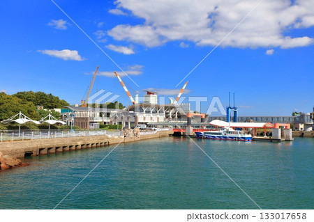 【長崎縣】晴朗天氣下的島原港碼頭（熊本渡輪碼頭） 133017658
