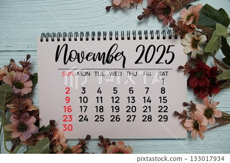 November 2025 annual monthly desk calendar for planning and management November 2025 annual monthly desk calendar for planning and management 133017934