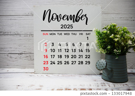 November 2025 annual monthly desk calendar for planning and management 133017948