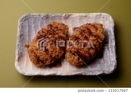 Croquette mince cutlet deep-fried 133017987