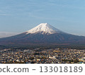 Fuji Mountain landscape View with cityscape Panorama Japan landmark 133018189