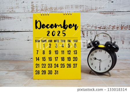 December 2025 annual monthly desk calendar for planning and management 133018314
