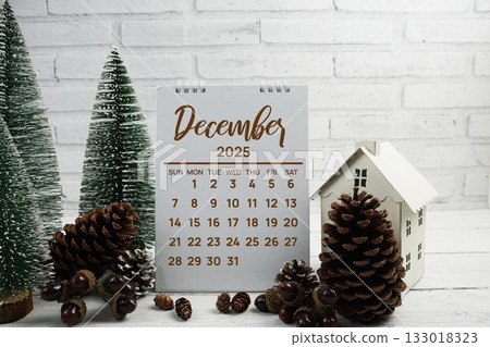 December 2025 annual monthly desk calendar for planning and management 133018323