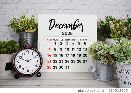 December 2025 annual monthly desk calendar for planning and management December 2025 annual monthly desk calendar for planning and management 133018335