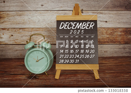 December 2025 annual monthly desk calendar for planning and management 133018338