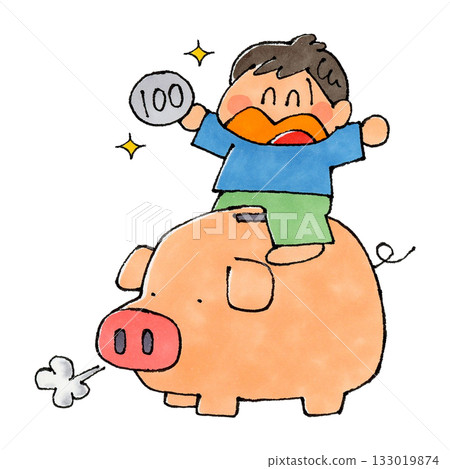 兒童和存錢罐 133019874