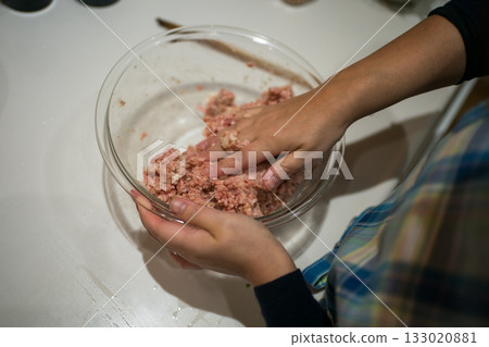 Handmade hamburger 133020881