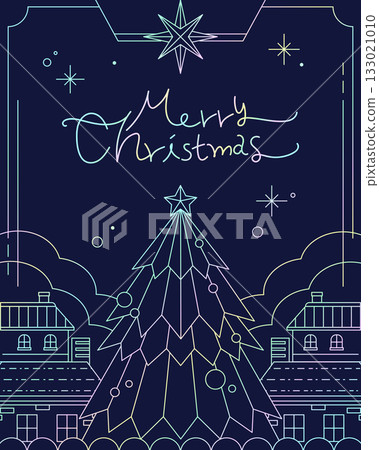 Gorgeous Christmas line card illustration 133021010