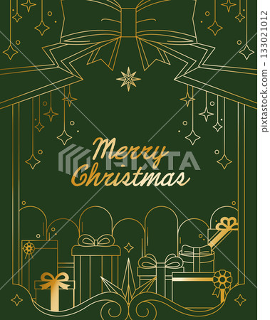 Gorgeous Christmas line card illustration 133021012