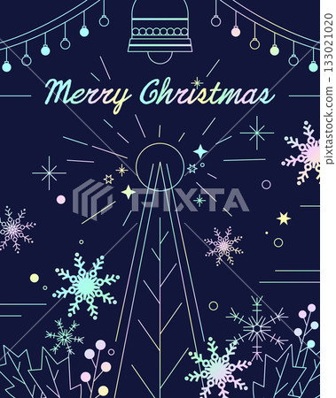 Gorgeous Christmas line card illustration Gorgeous Christmas line card illustration 133021020