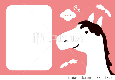 馬和框架插圖 133021348