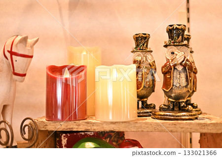 Christmas ornaments, decorations, interior ornaments, display accessories, winter, Nordic, natural, Oshi 133021366