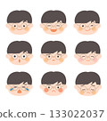 Boy's face illustration set 133022037