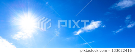 Simple landscape with blue sky and clouds Simple landscape with blue sky and clouds 133022416