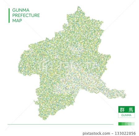 Gunma Prefecture Map - Gunma (Stippled) 133022856