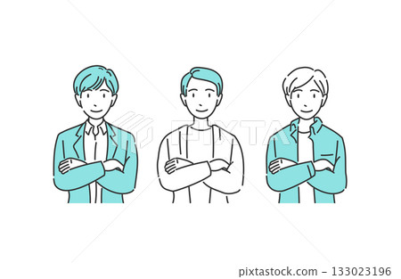 Office casual man, business person with arms crossed Office casual man, business person with arms crossed 133023196
