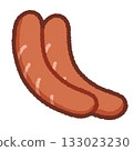 香腸的簡單插圖 133023230