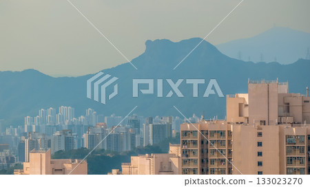 Nov 2 2025 Lion Rock Mountain Overlooking Kowloon Hong Kong Skyline 133023270