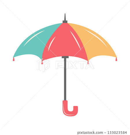 Colorful umbrella isolated on white background 133023584