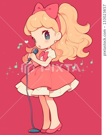 A deformed, chibi-style girl A deformed, chibi-style girl 133023657