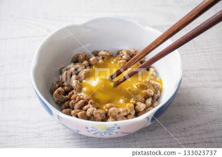 Natto with egg Natto with egg 133023737