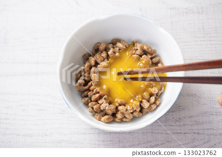 Natto with egg Natto with egg 133023762