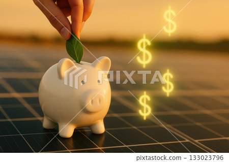Investing in renewable energy is smart choice for sustainable future as shown in this graph of growth and potential 133023796