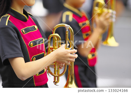 Marching band parade instruments 133024166