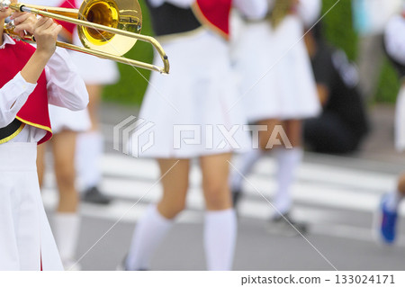 Marching band parade instruments 133024171