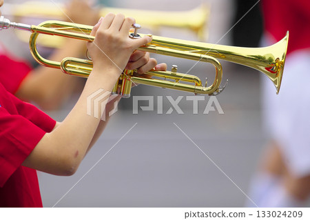 行進樂隊遊行樂器 行進樂隊遊行樂器 133024209