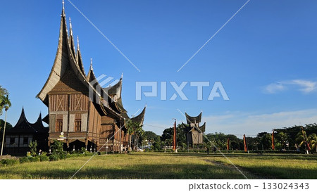 This is traditional house name Rumah Gadang Pagaruyung 133024343