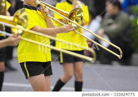 Marching band parade instruments Marching band parade instruments 133024775