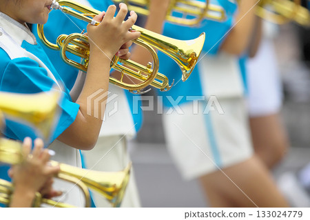 Marching band parade instruments Marching band parade instruments 133024779