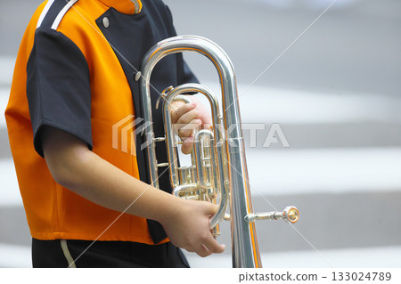 Marching band parade instruments 133024789