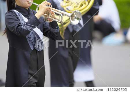 Marching band parade instruments 133024795
